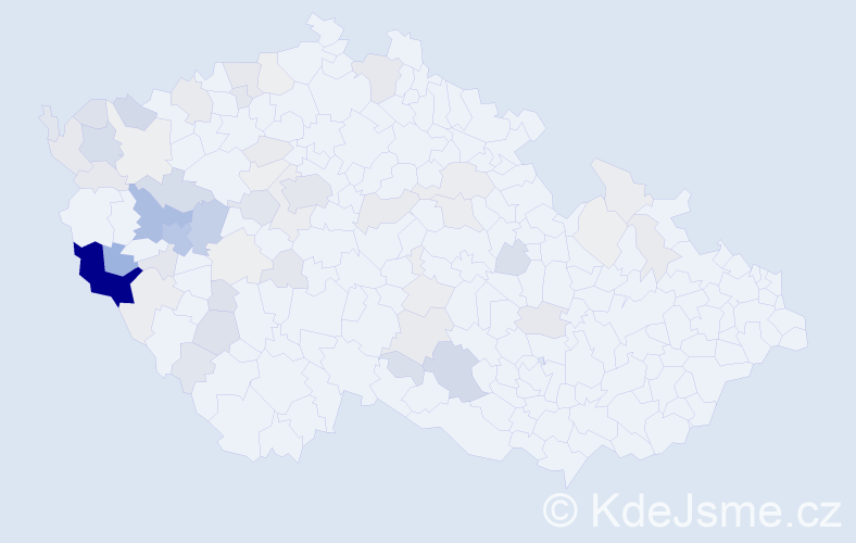 Příjmení: 'Královec', počet výskytů 210 v celé ČR