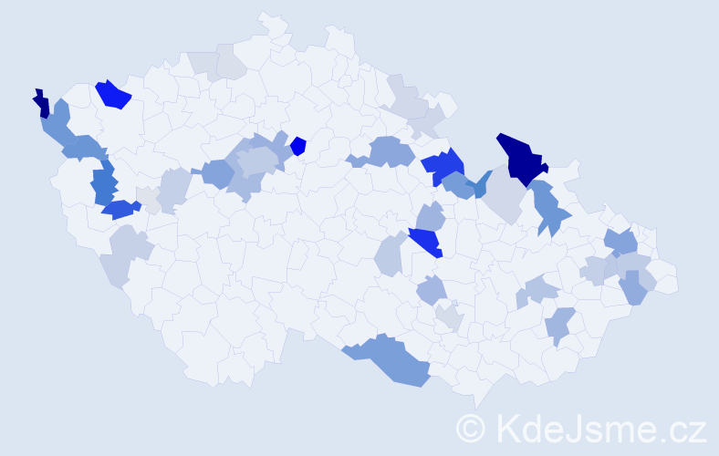 Příjmení: 'Franke', počet výskytů 116 v celé ČR