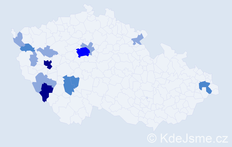 Příjmení: 'Sulanová', počet výskytů 29 v celé ČR