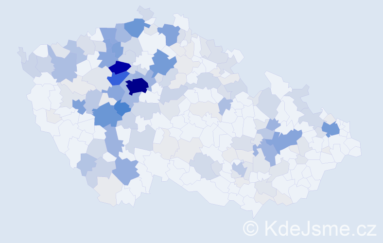 Příjmení: 'Dragounová', počet výskytů 707 v celé ČR