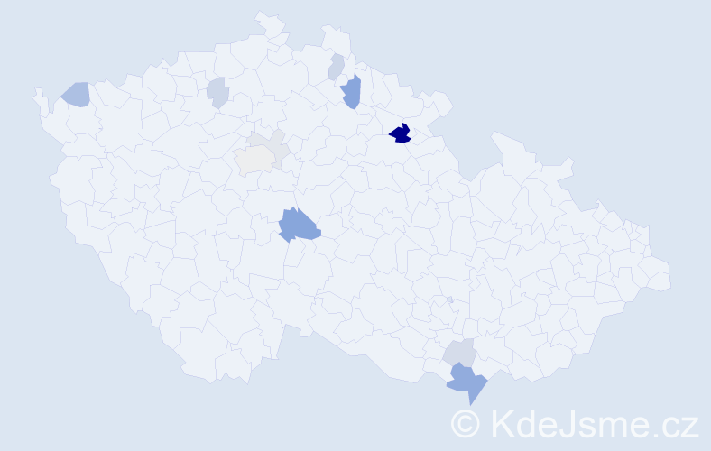 Příjmení: 'Frisová', počet výskytů 30 v celé ČR