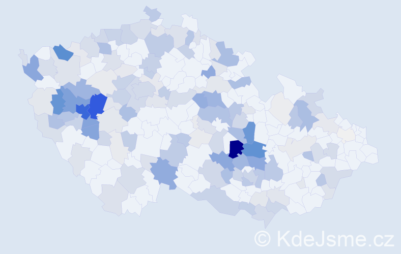 Příjmení: 'Loukota', počet výskytů 619 v celé ČR
