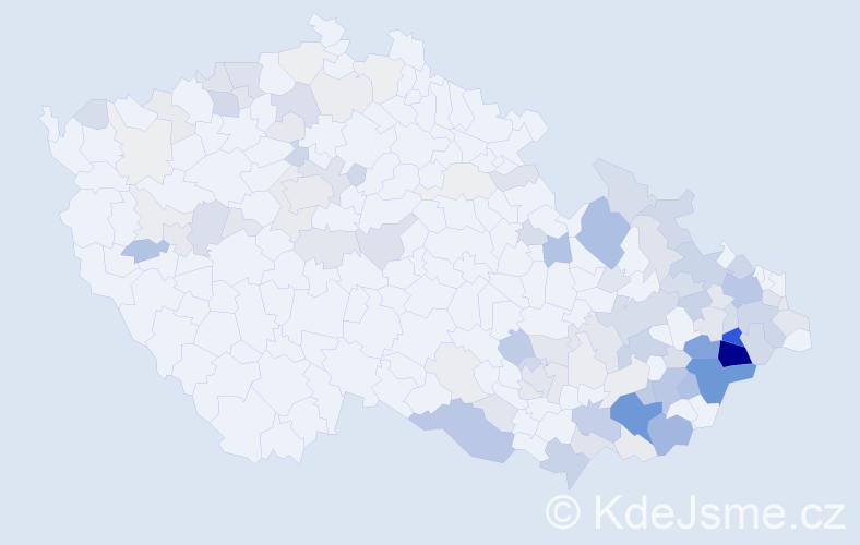 Příjmení: 'Martináková', počet výskytů 430 v celé ČR