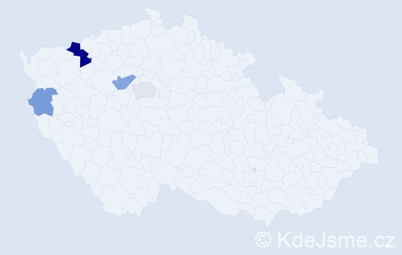 Příjmení: 'Kilijánová', počet výskytů 9 v celé ČR