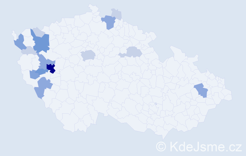 Příjmení: 'Frousová', počet výskytů 41 v celé ČR