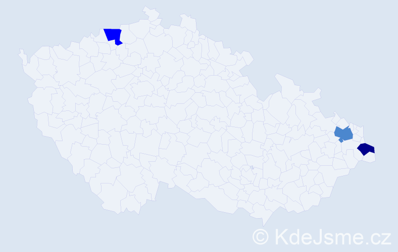 Příjmení: 'Robota', počet výskytů 6 v celé ČR