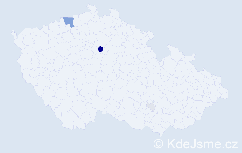 Příjmení: 'Lompartová', počet výskytů 7 v celé ČR