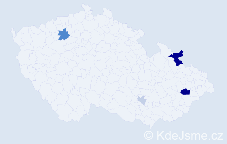 Příjmení: 'Baruch', počet výskytů 6 v celé ČR