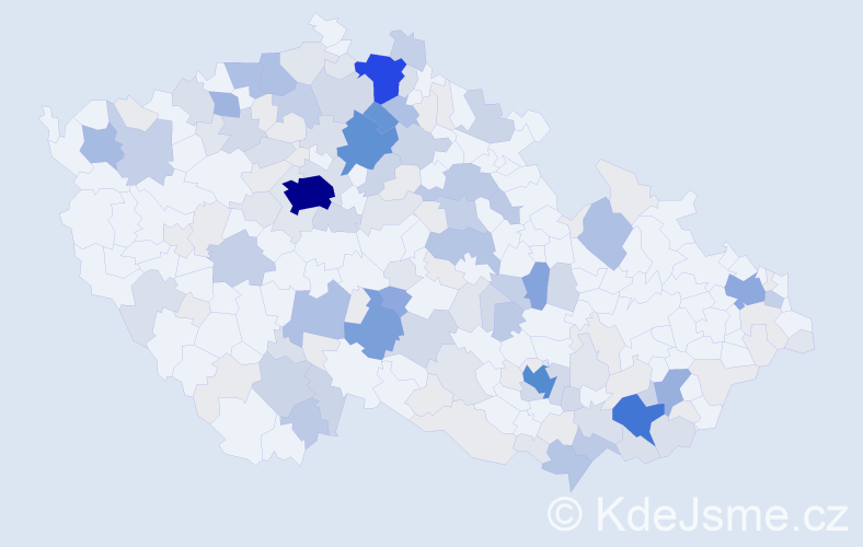 Příjmení: 'Maděrová', počet výskytů 607 v celé ČR