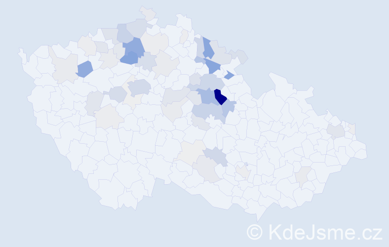 Příjmení: 'Pištora', počet výskytů 244 v celé ČR