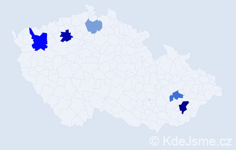 Příjmení: 'Rózsová', počet výskytů 12 v celé ČR