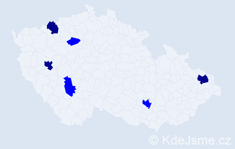 Příjmení: 'Bokroš', počet výskytů 9 v celé ČR