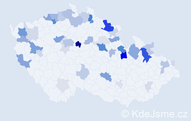 Příjmení: 'Kaufmann', počet výskytů 116 v celé ČR
