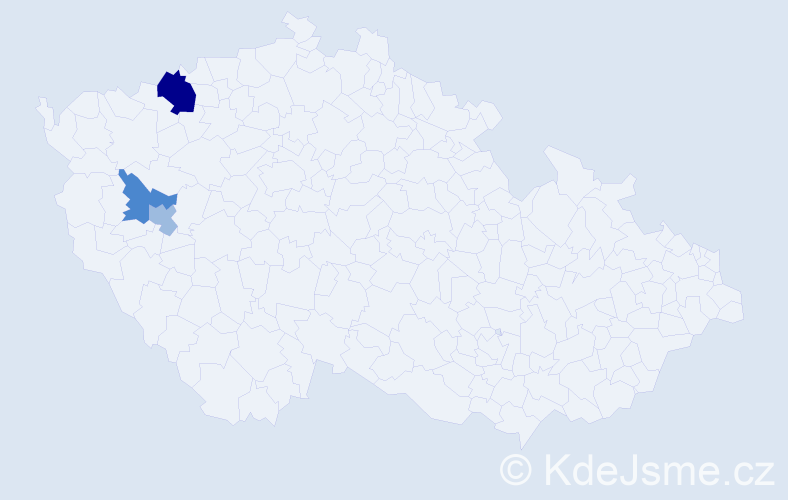 Příjmení: 'Kombrzová', počet výskytů 7 v celé ČR