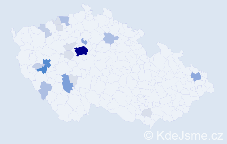 Příjmení: 'Kripnerová', počet výskytů 76 v celé ČR