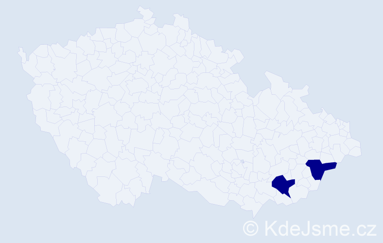 Příjmení: 'Kostár', počet výskytů 2 v celé ČR