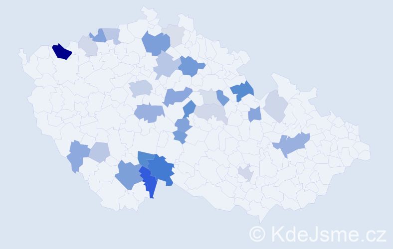 Příjmení: 'Matlas', počet výskytů 75 v celé ČR