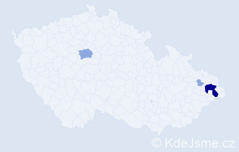 Příjmení: 'Causidis', počet výskytů 11 v celé ČR