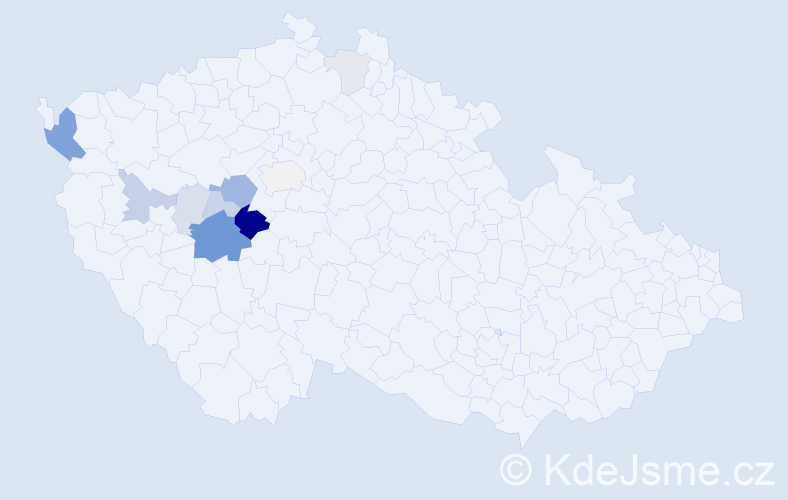 Příjmení: 'Mochán', počet výskytů 35 v celé ČR