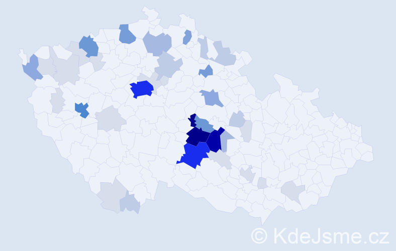 Příjmení: 'Tonarová', počet výskytů 146 v celé ČR