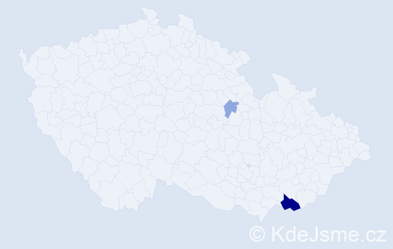 Příjmení: 'Nasku', počet výskytů 6 v celé ČR