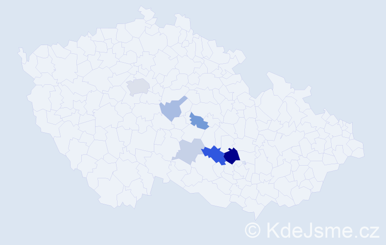 Příjmení: 'Datínská', počet výskytů 14 v celé ČR