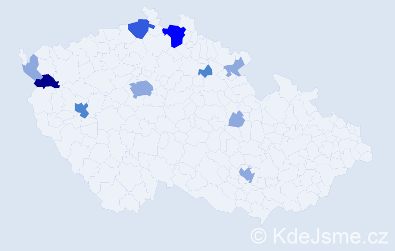 Příjmení: 'Cinkanič', počet výskytů 21 v celé ČR