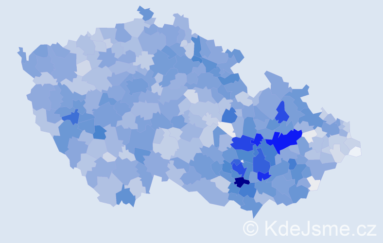 Příjmení: 'Sedláček', počet výskytů 8942 v celé ČR