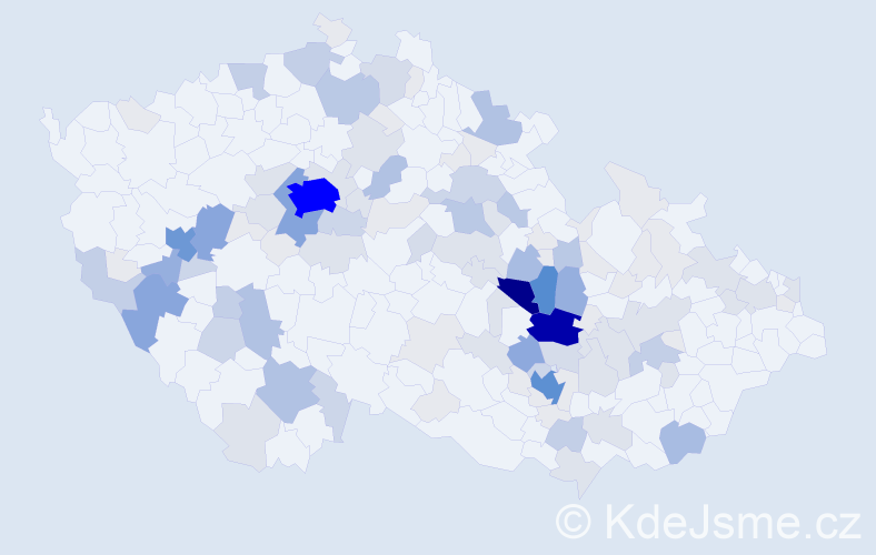 Příjmení: 'Andrlíková', počet výskytů 487 v celé ČR