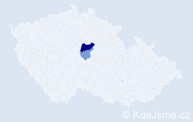 Příjmení: 'Bulgrová', počet výskytů 6 v celé ČR