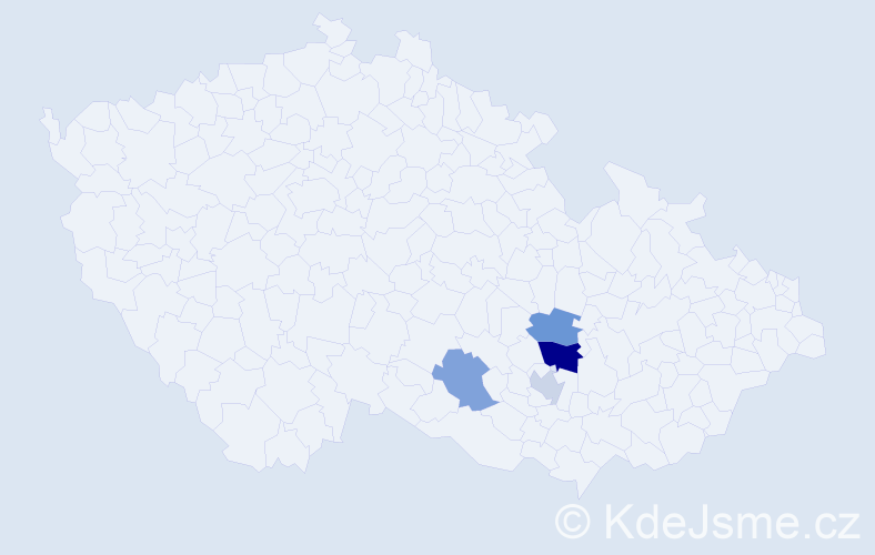 Příjmení: 'Konstanzová', počet výskytů 6 v celé ČR