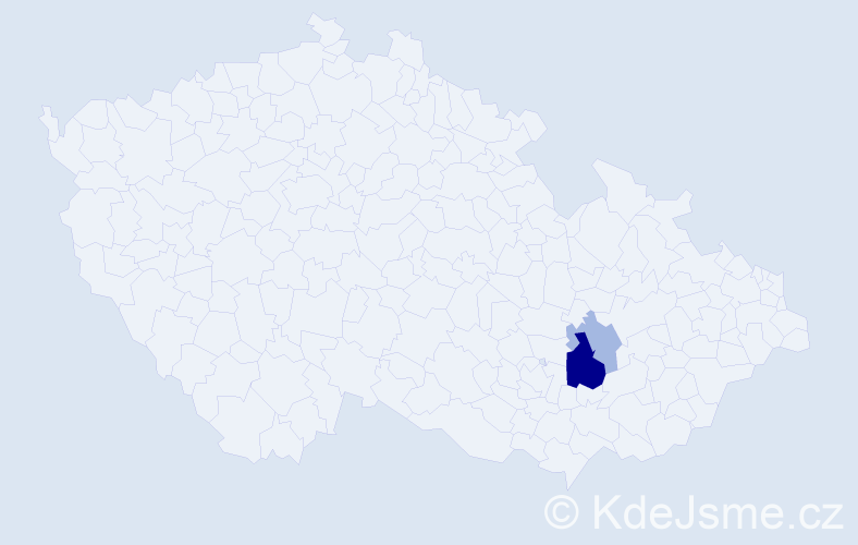 Příjmení: 'Kulisin', počet výskytů 10 v celé ČR