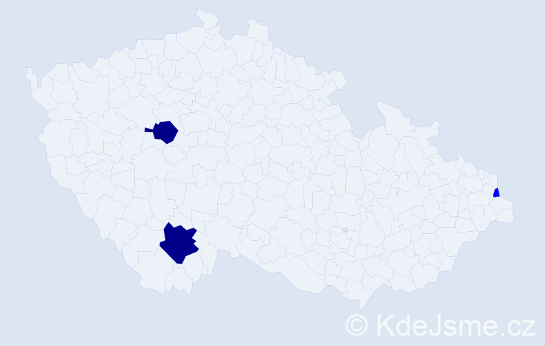 Příjmení: 'Korabik', počet výskytů 5 v celé ČR