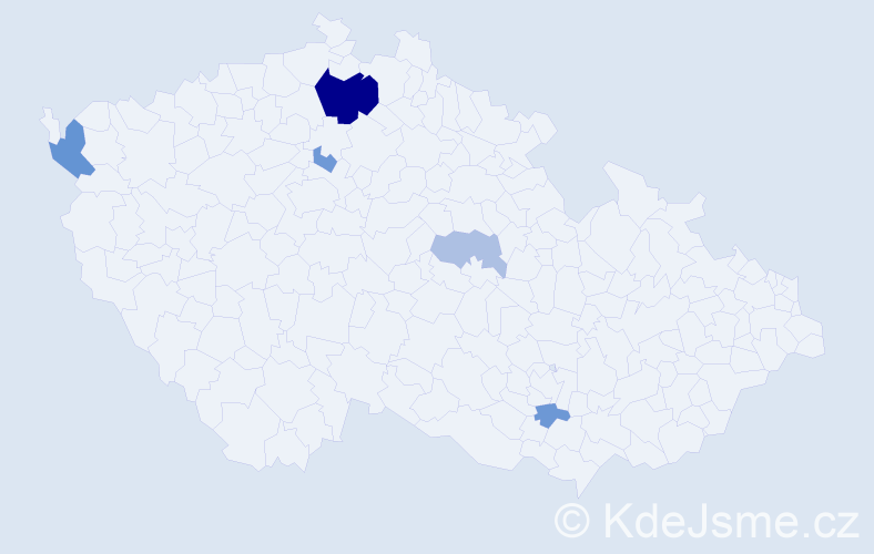 Příjmení: 'Duhajová', počet výskytů 12 v celé ČR