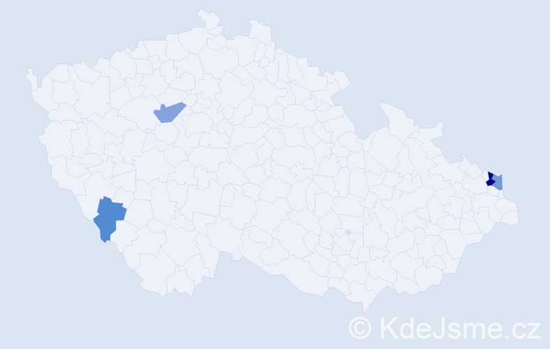 Příjmení: 'Melikant', počet výskytů 9 v celé ČR