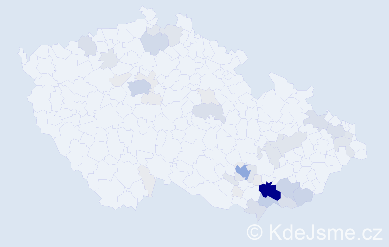Příjmení: 'Rajsiglová', počet výskytů 147 v celé ČR