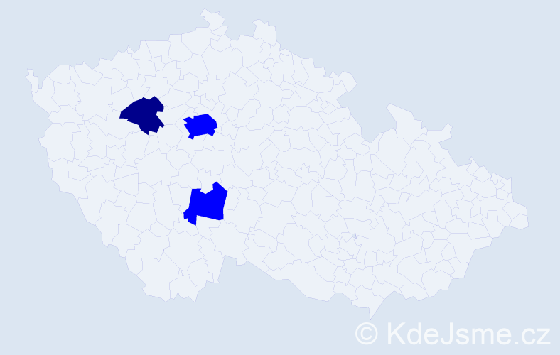 Příjmení: 'Kranlová', počet výskytů 4 v celé ČR