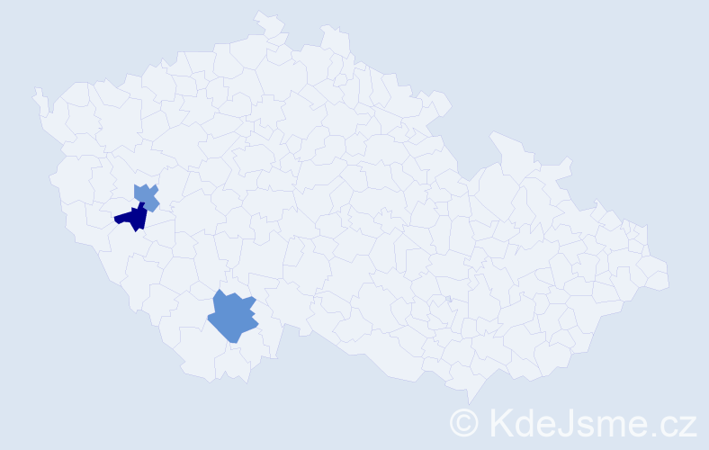 Příjmení: 'Rypplová', počet výskytů 5 v celé ČR