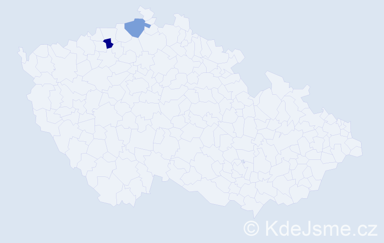 Příjmení: 'Kavalieryová', počet výskytů 2 v celé ČR