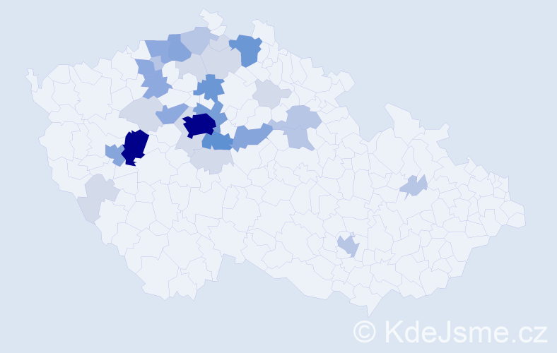 Příjmení: 'Krchovová', počet výskytů 102 v celé ČR