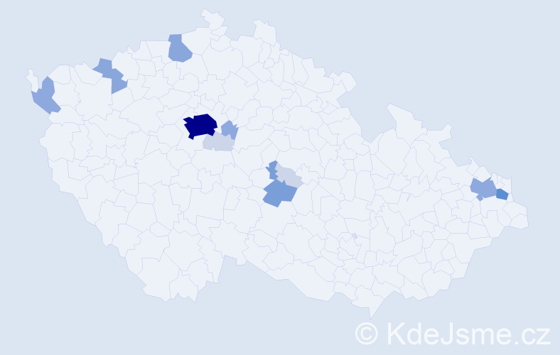 Příjmení: 'Endal', počet výskytů 38 v celé ČR