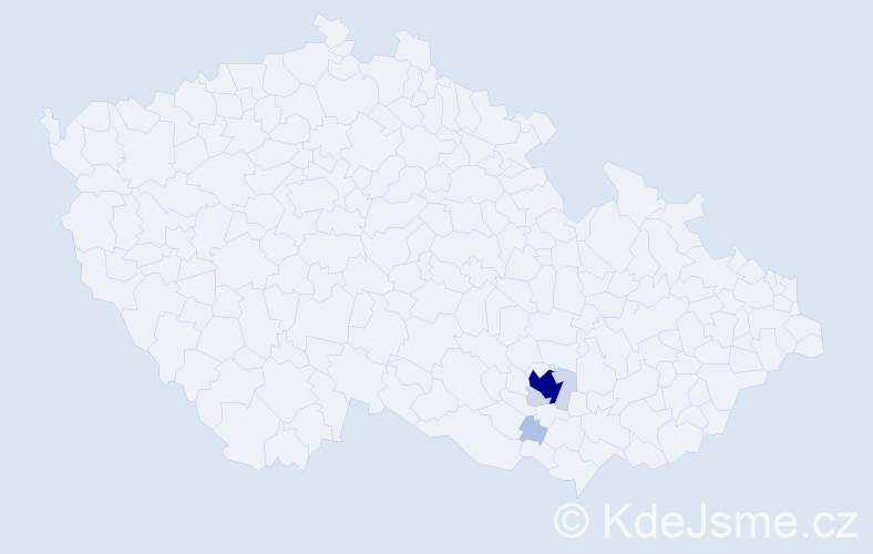 Příjmení: 'Sedlinská', počet výskytů 18 v celé ČR