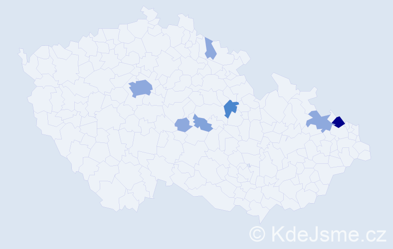 Příjmení: 'Malkrab', počet výskytů 18 v celé ČR