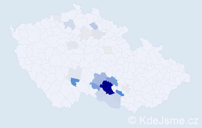 Příjmení: 'Bartejs', počet výskytů 90 v celé ČR
