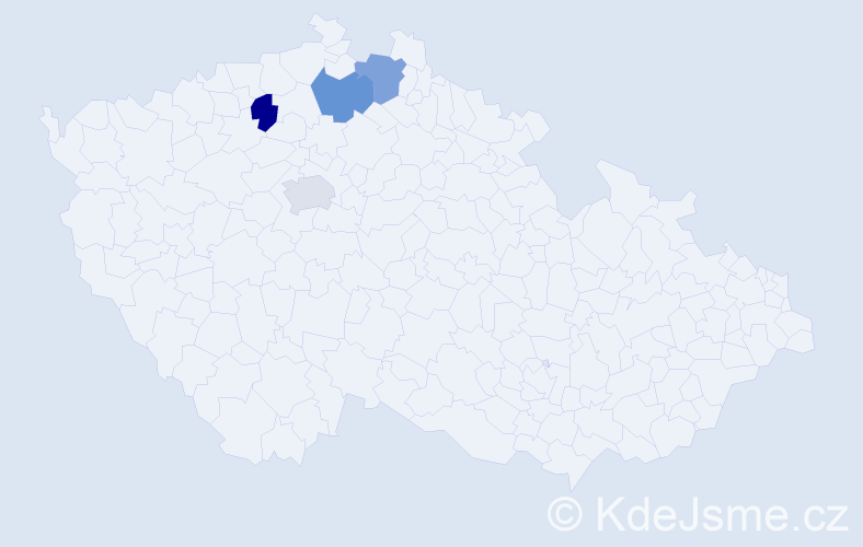 Příjmení: 'Mäder', počet výskytů 4 v celé ČR