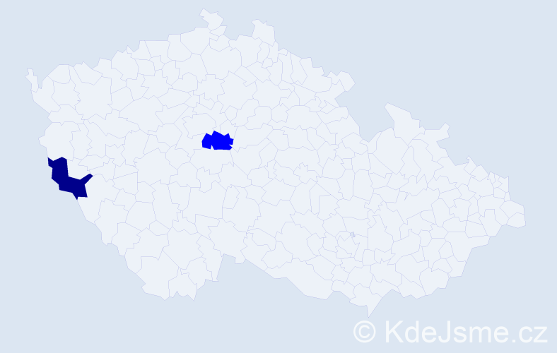 Příjmení: 'Lénárd', počet výskytů 7 v celé ČR