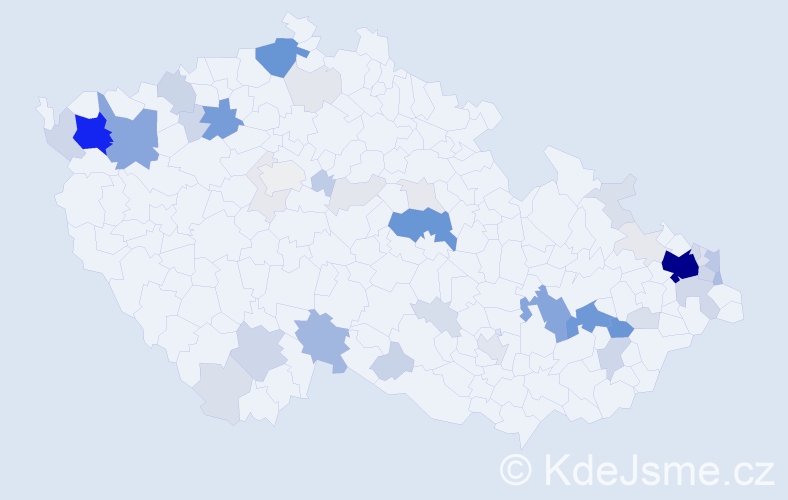 Příjmení: 'Polhoš', počet výskytů 250 v celé ČR