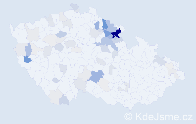 Příjmení: 'Lokvenc', počet výskytů 274 v celé ČR