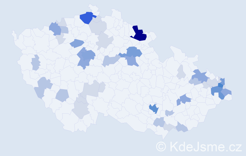 Příjmení: 'Kuric', počet výskytů 117 v celé ČR