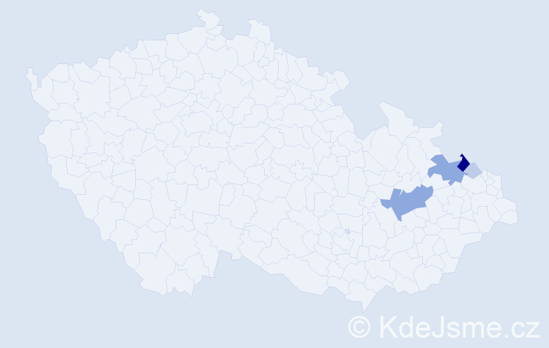 Příjmení: 'Hoheislová', počet výskytů 15 v celé ČR